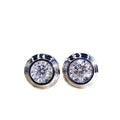 Classic Couple Screw Pattern Zircon Stud Earrings Simple Unisex Ear Jewelry view 5