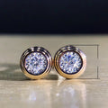 Classic Couple Screw Pattern Zircon Stud Earrings Simple Unisex Ear Jewelry view 4