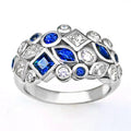 Korean Style European American Geometric Zircon Ring For Women Business Event Jewelry view 1