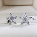 Korean Sweet Colorful Star Stud Earrings Flower Five Point Star Earrings For Women Students view 5