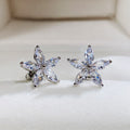 Korean Sweet Colorful Star Stud Earrings Flower Five Point Star Earrings For Women Students view 2