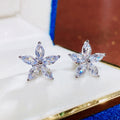 Korean Sweet Colorful Star Stud Earrings Flower Five Point Star Earrings For Women Students view 1