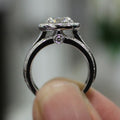 European Style Round Zircon Wedding Ring For Women, Creative Micro Pave Simple Jewelry view 4