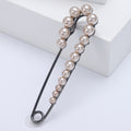 Alloy Pearl Safety Pin Brooch For Sweaters Coats And Scarves view 6