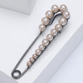 Alloy Pearl Safety Pin Brooch For Sweaters Coats And Scarves view 4