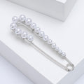 Alloy Pearl Safety Pin Brooch For Sweaters Coats And Scarves view 3