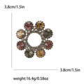 Metal Alloy Rhinestone Wreath Brooch Pin For Shawl And Coat view 4