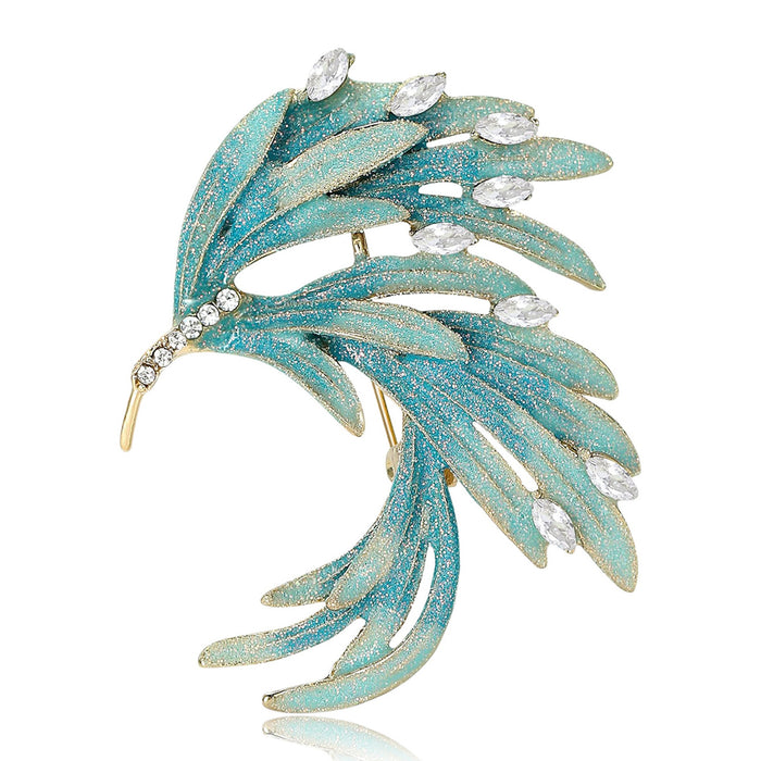 Metal Alloy Enamel Bird Brooch For Coat And Cardigan Decoration