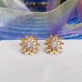 Style Sunflower Rhinestone Stud Earrings, Light Luxury Fashion Jewelry For Women view 4