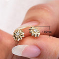 Style Sunflower Rhinestone Stud Earrings, Light Luxury Fashion Jewelry For Women view 5