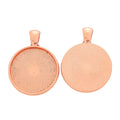 25mm Zinc Alloy Round Bezel Charm Pendant for DIY Necklace Bracelet Jewelry Making view 2