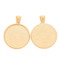 25mm Zinc Alloy Round Bezel Charm Pendant for DIY Necklace Bracelet Jewelry Making view 4