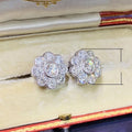 Elegant Flower Stud Earrings For Women, Simple Rhinestone Design Fashion Jewelry view 5