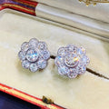 Elegant Flower Stud Earrings For Women, Simple Rhinestone Design Fashion Jewelry view 1