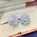 Elegant Flower Stud Earrings For Women, Simple Rhinestone Design Fashion Jewelry view 4