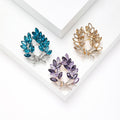 Alloy Crystal Rhinestone Bauhinia Flower Brooch Pin For Versatile Apparel view 1