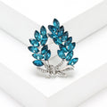Alloy Crystal Rhinestone Bauhinia Flower Brooch Pin For Versatile Apparel view 2