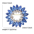 Alloy Round Glass Brooch Pin For Coats And Cardigans view 4