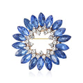 Alloy Round Glass Brooch Pin For Coats And Cardigans view 1