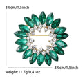Alloy Round Glass Brooch Pin For Coats And Cardigans view 5