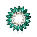 Alloy Round Glass Brooch Pin For Coats And Cardigans view 2