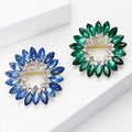 Alloy Round Glass Brooch Pin For Coats And Cardigans view 3