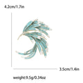 Copper Zircon Phoenix Brooch Pin For Women's Suits And Coats view 4