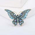 Alloy Rhinestone Large Butterfly Brooch Pin For Suit Decoration view 3