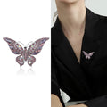 Alloy Rhinestone Large Butterfly Brooch Pin For Suit Decoration view 2