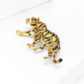 Alloy Enamel Tiger Brooch For Men Zodiac Animal Lapel Pin view 2