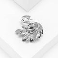 Alloy Abalone Shell Swan Brooch Pin For Versatile Apparel Styling view 4
