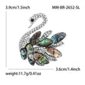 Alloy Abalone Shell Swan Brooch Pin For Versatile Apparel Styling view 5