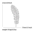 Alloy Rhinestone Leaf Brooch Fashion Plant Lapel Pin Accessory view 5
