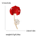 Alloy Enamel Lotus Brooch Pin With Freshwater Pearl For Apparel view 6