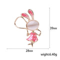 Alloy Cute Jump Rope Rabbit Brooch Pin For Sweaters And Suits view 5