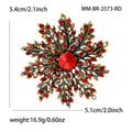 Alloy Crystal Snowflake Brooch Pin For Suits Cardigans And Coats view 6