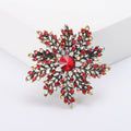 Alloy Crystal Snowflake Brooch Pin For Suits Cardigans And Coats view 4