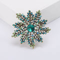 Alloy Crystal Snowflake Brooch Pin For Suits Cardigans And Coats view 3
