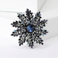 Alloy Crystal Snowflake Brooch Pin For Suits Cardigans And Coats view 5
