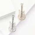 Creative Alloy Rhinestone Guitar Brooch Pin For Women's Suits And Cardigans view 1