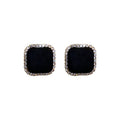 Alloy Rhinestone Houndstooth Heart Stud Earrings Korean Vintage Geometric Women Jewelry view 5