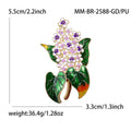 Alloy Purple Lilac Flower Brooch For Women Apparel Accessories view 7