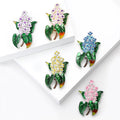 Alloy Purple Lilac Flower Brooch For Women Apparel Accessories view 3