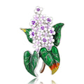 Alloy Purple Lilac Flower Brooch For Women Apparel Accessories view 1