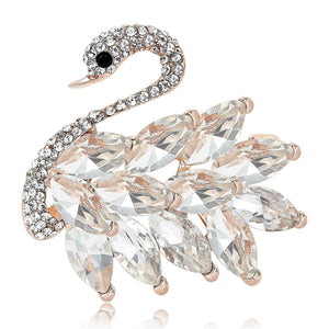 Alloy Swan Lapel Brooch Pin For Sweaters And Coats