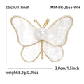 Alloy Pearl Butterfly Brooch Vintage Women's Sweater And Coat Pin view 6