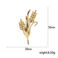 Alloy Crystal Wheat Brooch Pin For Cardigan Shawl Fastening view 5