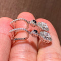 Elegant Blue Zircon Drop Earrings For Women AAA Zircon Inlaid High End Statement Jewelry view 3
