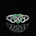 Cute Women's Micro Pave Heart Ring Fashion Sweater Accessory Gift For Autumn Winter Jewelry view 7