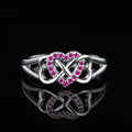 Cute Women's Micro Pave Heart Ring Fashion Sweater Accessory Gift For Autumn Winter Jewelry view 4
